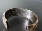 vtg signed F 925 Sterling Silver 7/8" wide Fish Scale MOP Inlay 6" Bracelet 49g — photo 10