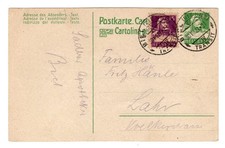 1921 Railway Post Postcard Biel Lausanne Outpatient Transit to Family H�nle Lahr