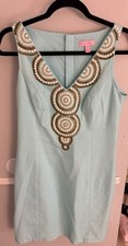 Lilly Pulitzer Gabby Shift  Dress: Beaded V-N...