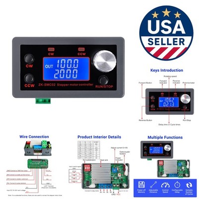 Versatile Stepper Motor Driver with LCD for NEMA 17/23 - Forward/Reverse Control