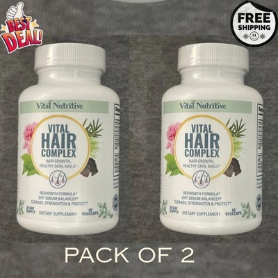 VITAL NUTRITIVE Vital Hair Complex - Hair Growth Vitamins for Men and Women -2X