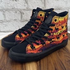 Inkkas Desert Llama Print Womens 8.5 Mens 6.5 Canvas High Top Sneakers Shoes
