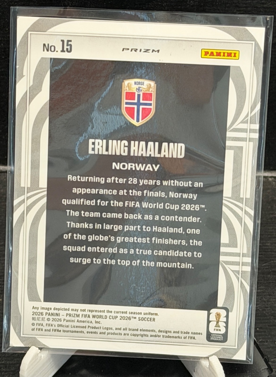 2026 Panini World Cup Prizm Screamers #15 Erling Haaland Norway Insert Free Ship view 2