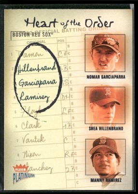 2003 Fleer Platinum #18 HO Nomar Garciaparra/Shea Hillenbrand/Manny Ramirez