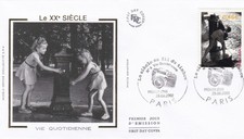 FRANCE 2002 FDC LE SIECLE AU FIL DU TIMBRE YT 3520
