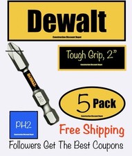 Small Pack Of 5 DeWalt IMPACT READY 2" TOUGH GRIP Bit Set 2 Phillips PH2