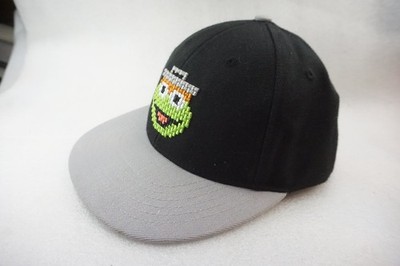 Sesame Street Oscar the Grouch Pixel Art Snapback Hat Adjustable