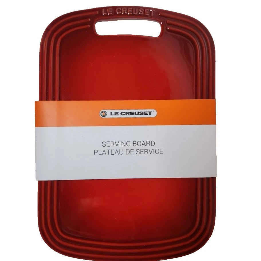 Bandeja de gres rojo Le Creuset Cerise tabla para servir queso 12,25 x 8,75 plato nuevo con etiquetas Foto 4 de 4