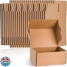 Cedilis 25 Pack 9x6x4 Inches Shipping Boxes, Small Corrugated Car