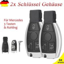 2x Geh&auml;use Schl&uuml;ssel F&uuml;r Mercedes Benz A B C E S CLK ML W164 W245 W212 W221 X204