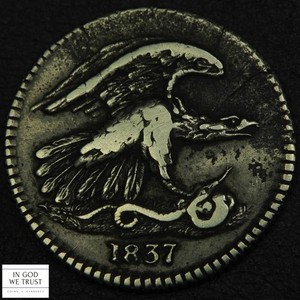 1837 Feuchtwanger Hard Times Token One Cent 1C HT-268