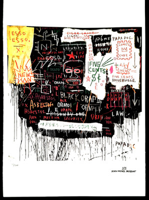 Jean-Michel Basquiat Reproduktion Lithographie 70x50cm Nr.  30/300
