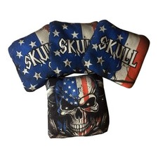 USA SKULL - Pro Cornhole Bags - 4 Bags
