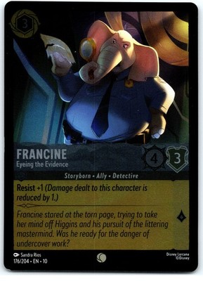 176 Francine - Eyeing the Evidence COLD FOIL Disney Lorcana Whispers in the Well