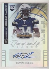 2014 Contenders Championship Ticket 54/99 Tevin Reese (Sec Row Seat) Auto 1u6
