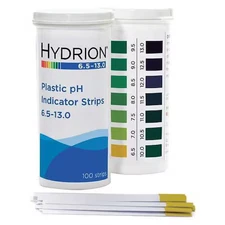 Hydrion 9600 Ph Strips, Hydrion Spectral, 6.5-13, Pk100