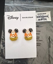 NEW BAUBLEBAR 2025 MICKEY MOUSE DISNEY CANDY CORN POST STUD GOLD EARRINGS PEARL