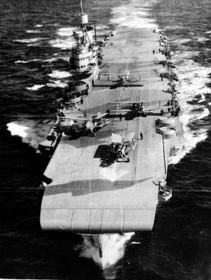 The British Royal Navy Illustrious class aircraft carrier HMS Vict- Old Photo