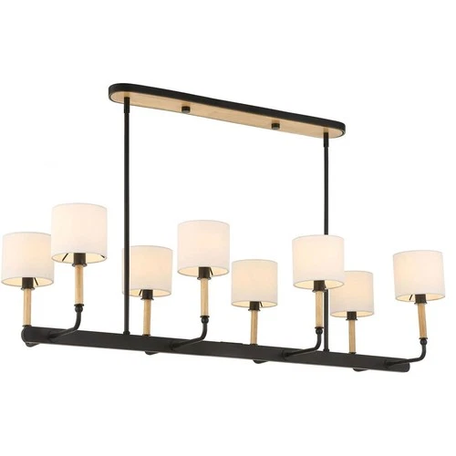 Uttermost 21629 Franconia 8 Light 48 inch Matte Black Pendant Ceiling Light - Picture 6 of 10