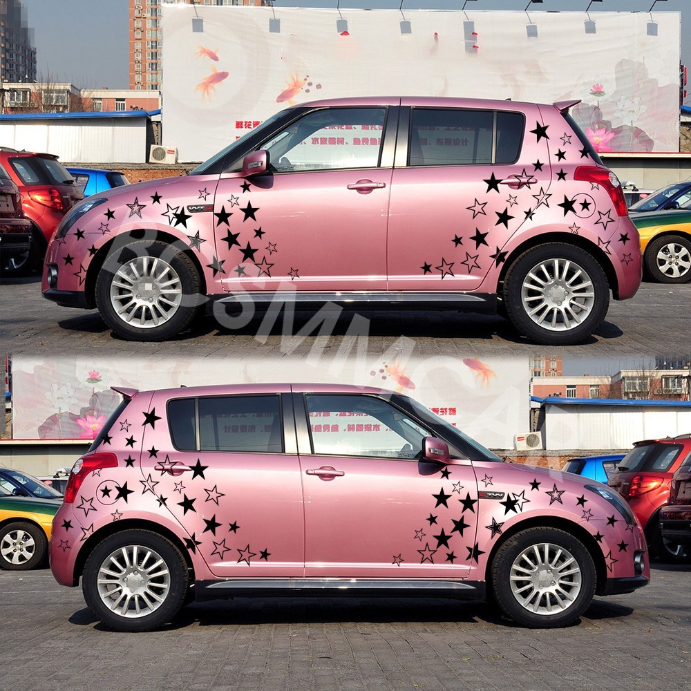Vehicle Star Graphic Sticker Sporty Competition Style Decal For Car Body Decor