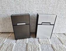 Roygra 85mm Aluminum Magnetic Closure Cigarettes Case Silver Or Gray