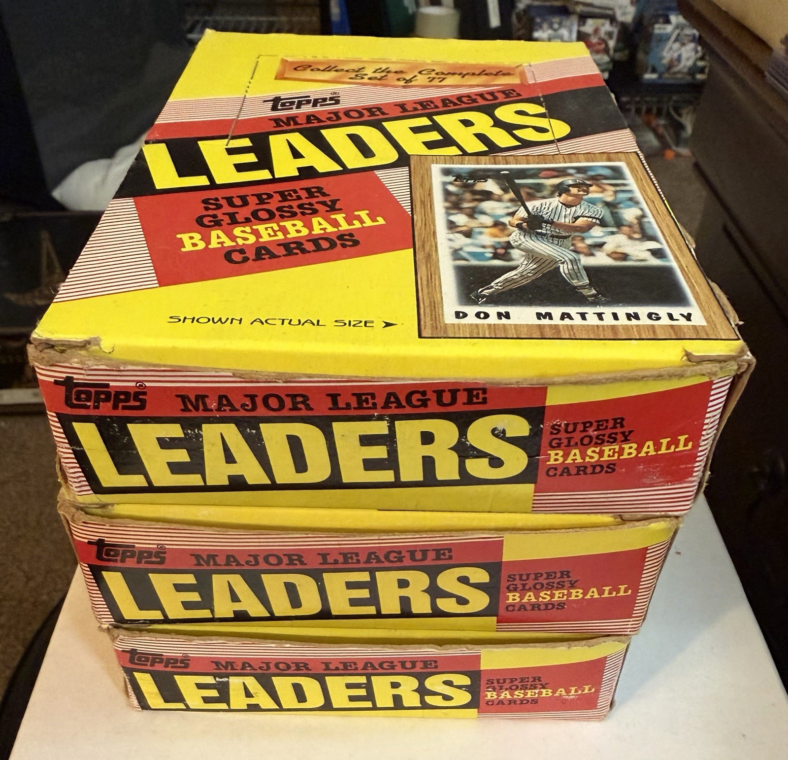 1987 Topps League Leaders Baseball Card Wax Pack Box