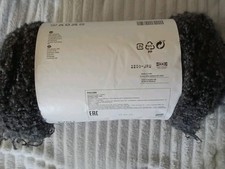 IKEA Dark Grey Throw, EVALI, Soft With Fringe, 130x170cm, NEW