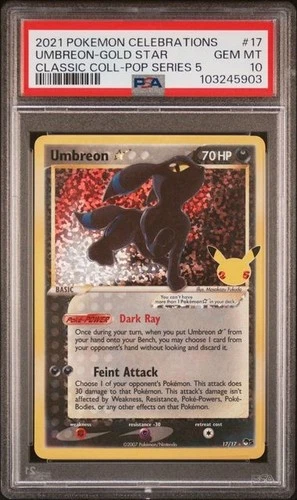 Umbreon Gold Star Classic Collection 17/17 PSA 10