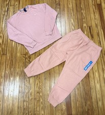 Nike Sportswear Club Fleece Pink Sweatshirt  Pants Set Size XL / XXL Sweatsuit