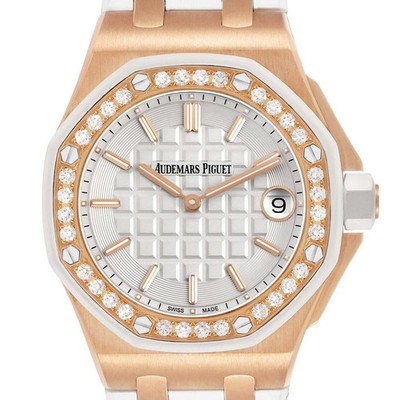 Audemars Piguet Royal Oak Offshore Steel Rose Gold Diamond Watch 67540OK Papers