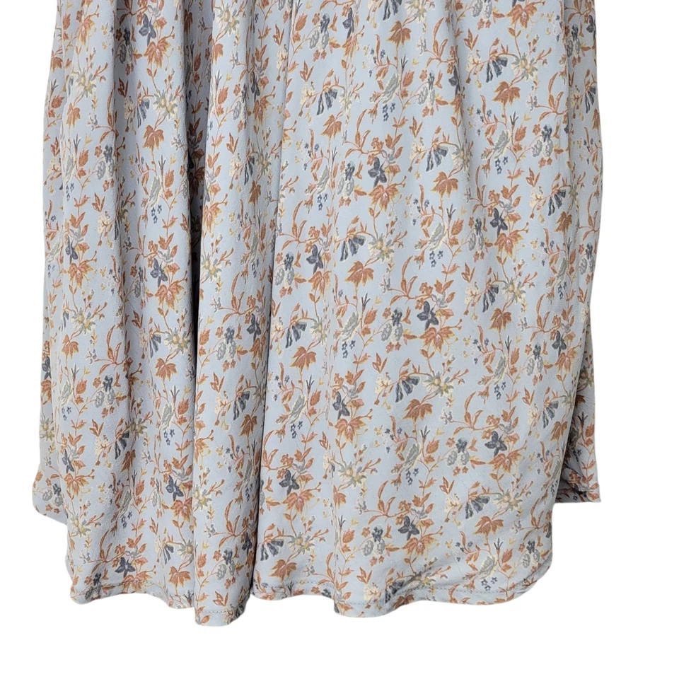 Vestido Cornelloki Niñas Pequeñas Talla 3/4 Azul Floral Cottagecore Forrado Pradera Foto 4 de 4