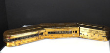 Marx Vintage Tin Train Mercury Copper Cars Detroit Chicago and Tender O Ga