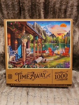 Master Pieces ''Time Away'' 1000 piece puzzle 27'' X 19'' Evening at the lake