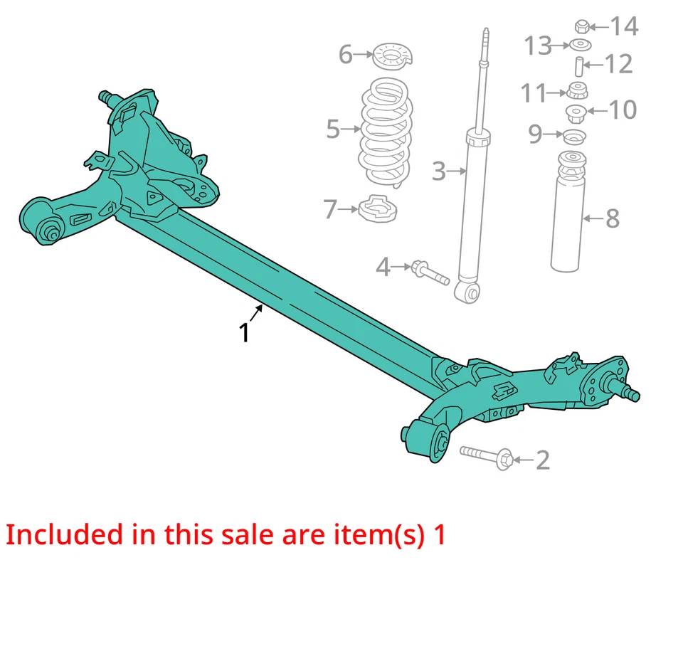 Conjunto de eje de haz trasero Mitsubishi Mirage 2020-2023 (con tambores) 4120A273 Foto 3 de 4