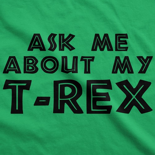 Toddler Ask Me About My Trex T Shirt Funny Cool Dinosaur Flip Humor Tee for Kids - Picture 7 of 25