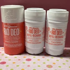 Sol Janeiro Rio Deo Alum Free Deodorant & 2-Refills 2oz EA NEW Seal