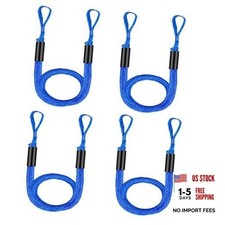 Boat Bungee Dock Lines, Mooring Rope for Docking with Loop, Boat Ropes, Blue
