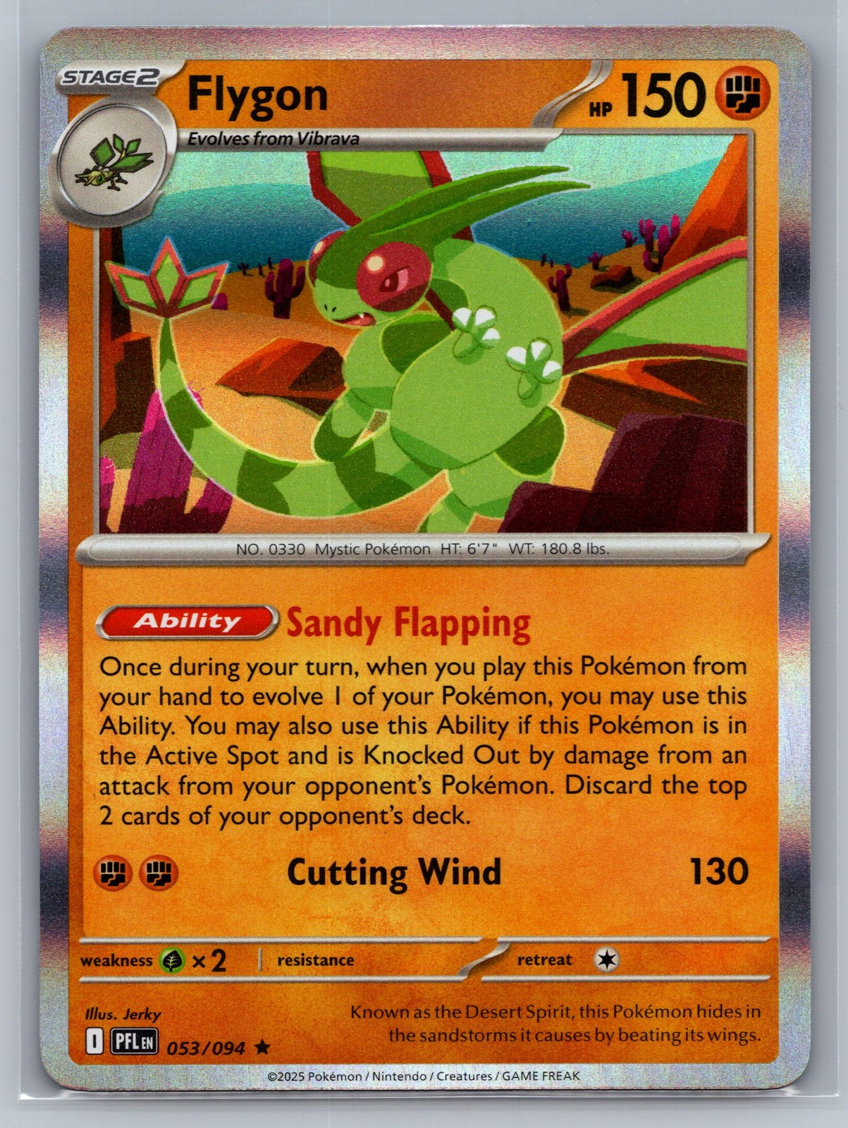 Flygon ME02: Phantasmal Flames #053/094 Rare,Holo Pokemon Card