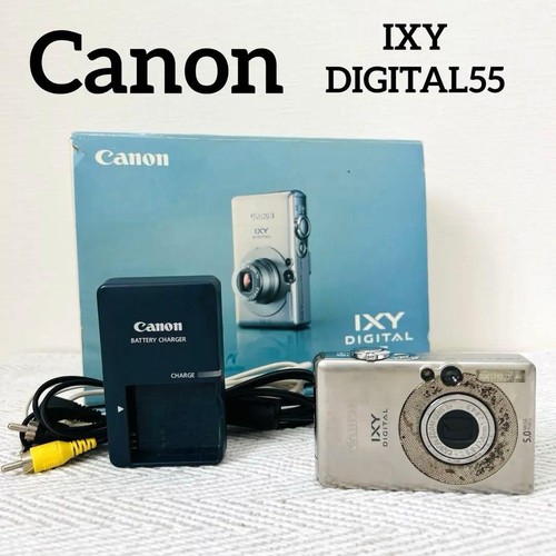 Canon IXY DIGITAL 55 Silver Compact Digital Camera Tested Working Japan