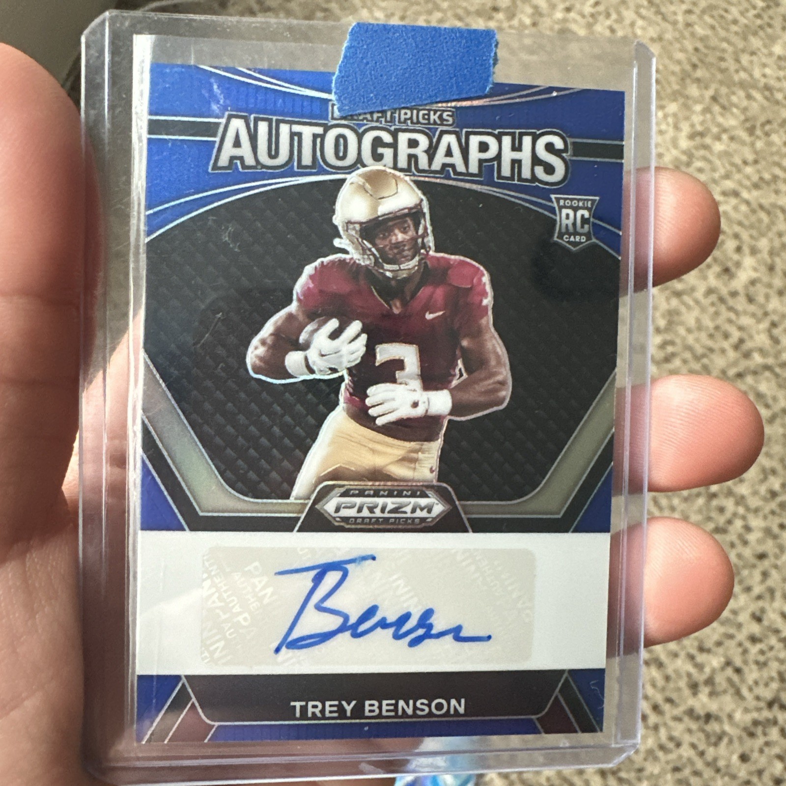 2024 Panini Prizm /149 - Draft Picks Autographs Trey Benson #DPA-TBN Blue