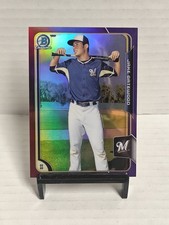 2015 Bowman Draft Chrome #104 Jake Gatewood Purple Refractor 100/250 Brewers