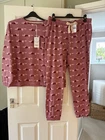 NEXT Womens Scion Pink Fox Cotton Pyjamas SIZE Medium New with Tags