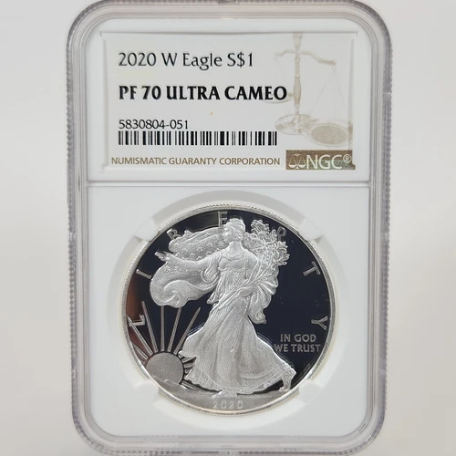 2020-W Proof American Silver Eagle NGC PF70 UCAM West Point Mint $1