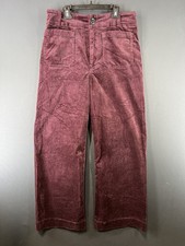 Anthropologie Maeve Colette Size 33 Full Length Corduroy Wide Leg Pants Purple