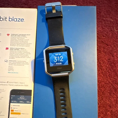 Fitbit Blaze Heart Rate & Fitness Tracker 40mm Silver/Black
