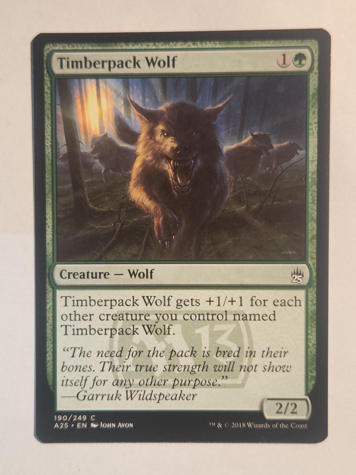 Timberpack Wolf 190 Masters 25 Magic: The Gathering Common LP