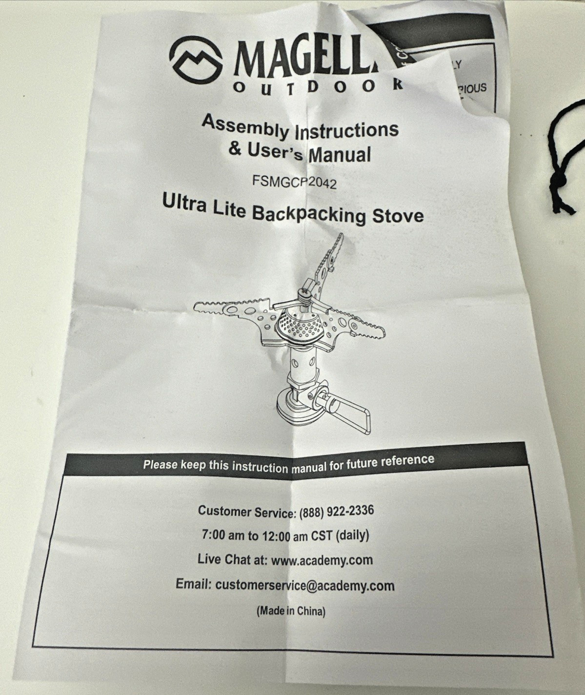 Backpacking Ultra Lightweight Stove Magellan Outdoors New Open Box