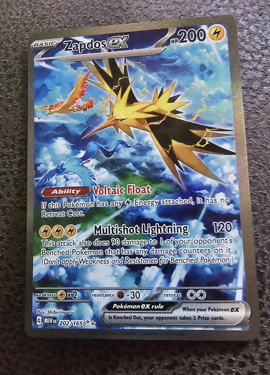 Pokemon Zapdos EX Scarlet & Violet 151 Illustration Rare Card 202