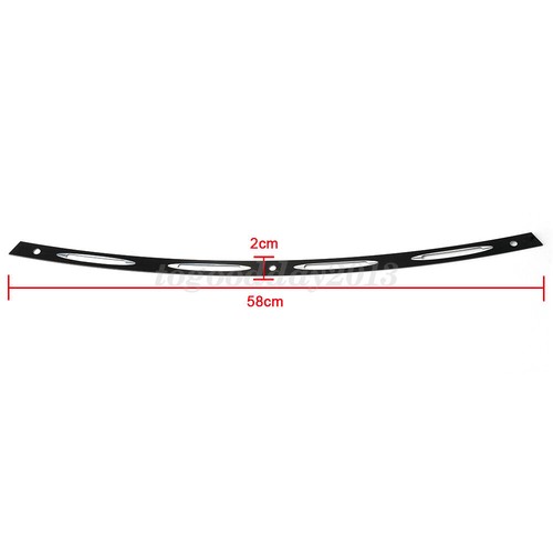 US Black + Chrome Fairing Windshield Trim For Harley Touring FLHT FLHX 1996-2013 - Bild 5 von 10