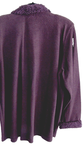 NWT Cathy Daniels Womens Fall Cardigan Sweater Purple Jewel Button Down, L - Picture 3 of 5